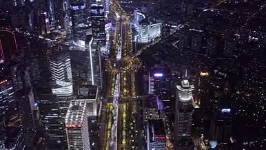 上海世纪大道夜景最新原创航拍视频的预览图